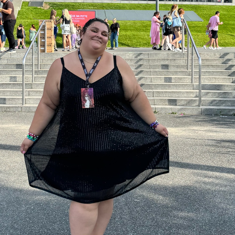 Black sequin dress